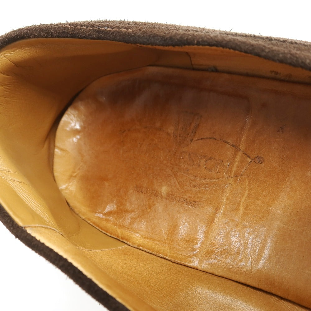 【中古】ジェイエムウエストン J.M WESTON スエード コインローファー ダークブラウン【 8 1/2E 】【 状態ランクD 】【 メンズ 】