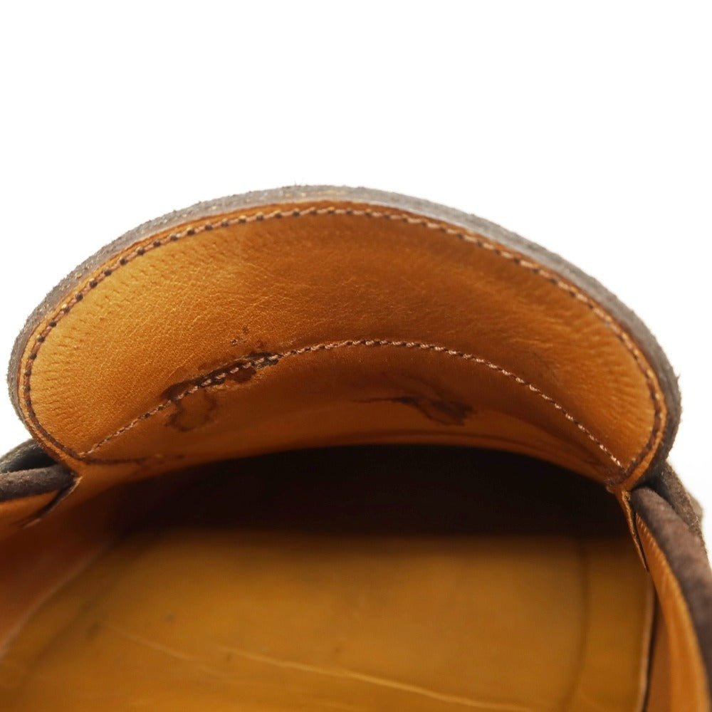 【中古】ジェイエムウエストン J.M WESTON スエード コインローファー ダークブラウン【 8 1/2E 】【 状態ランクD 】【 メンズ 】
