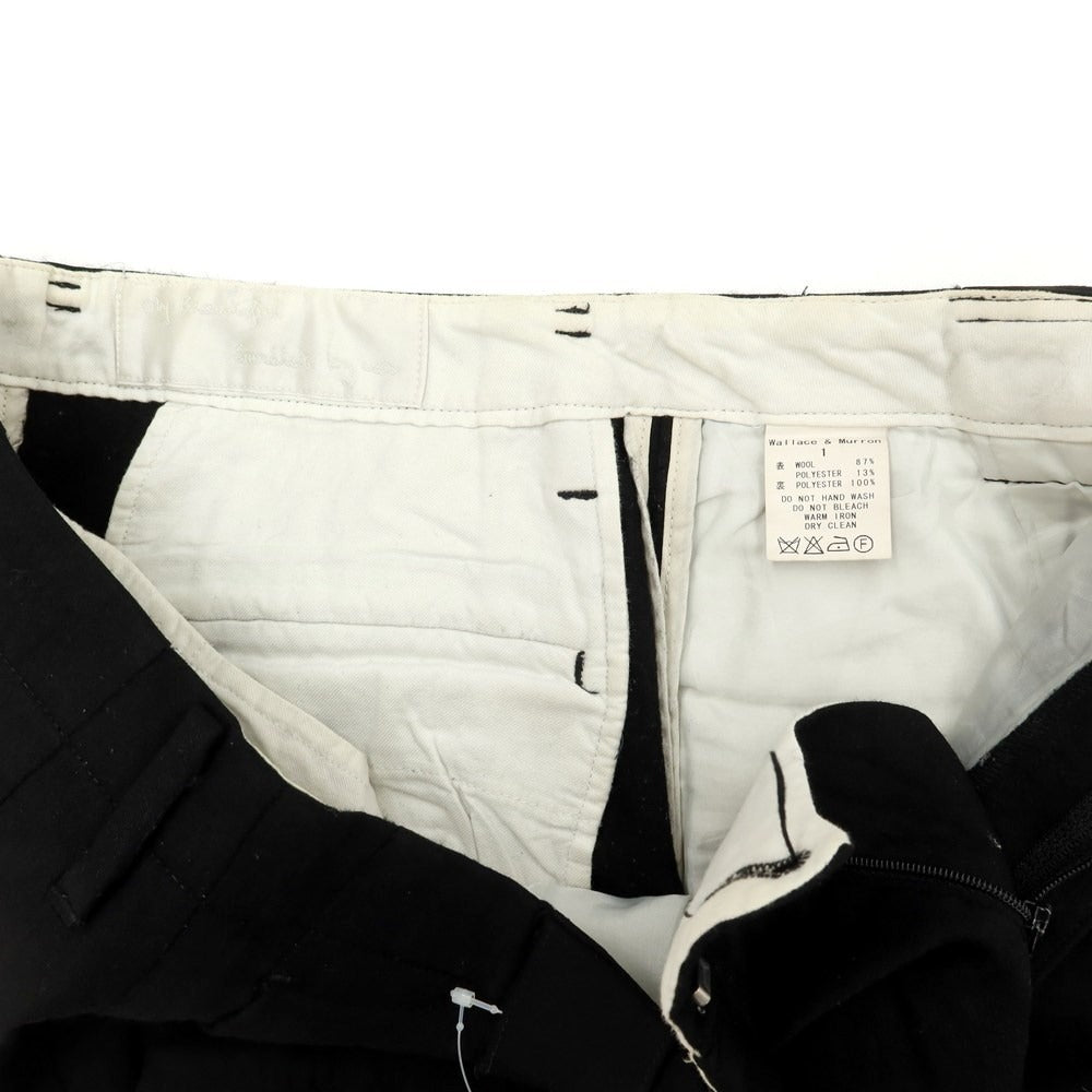 [Used] Wallace &amp;amp; Murron Wool Polyester Casual Slacks Pants
 Black [Size 1] [BLK] [S/S] [Condition Rank C] [Men&