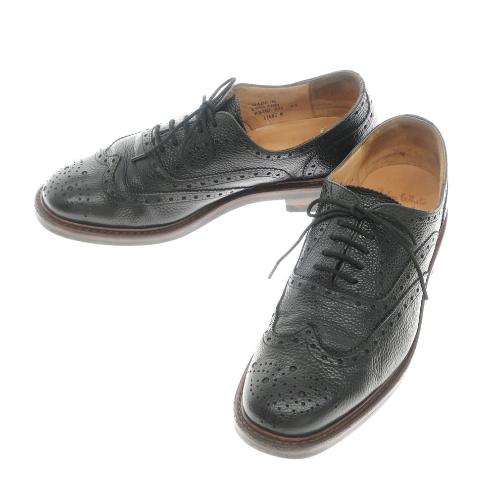 [Used] John White Country Calf Wingtip Dress Shoes Black [6.5] [Condition Rank B] [Men&