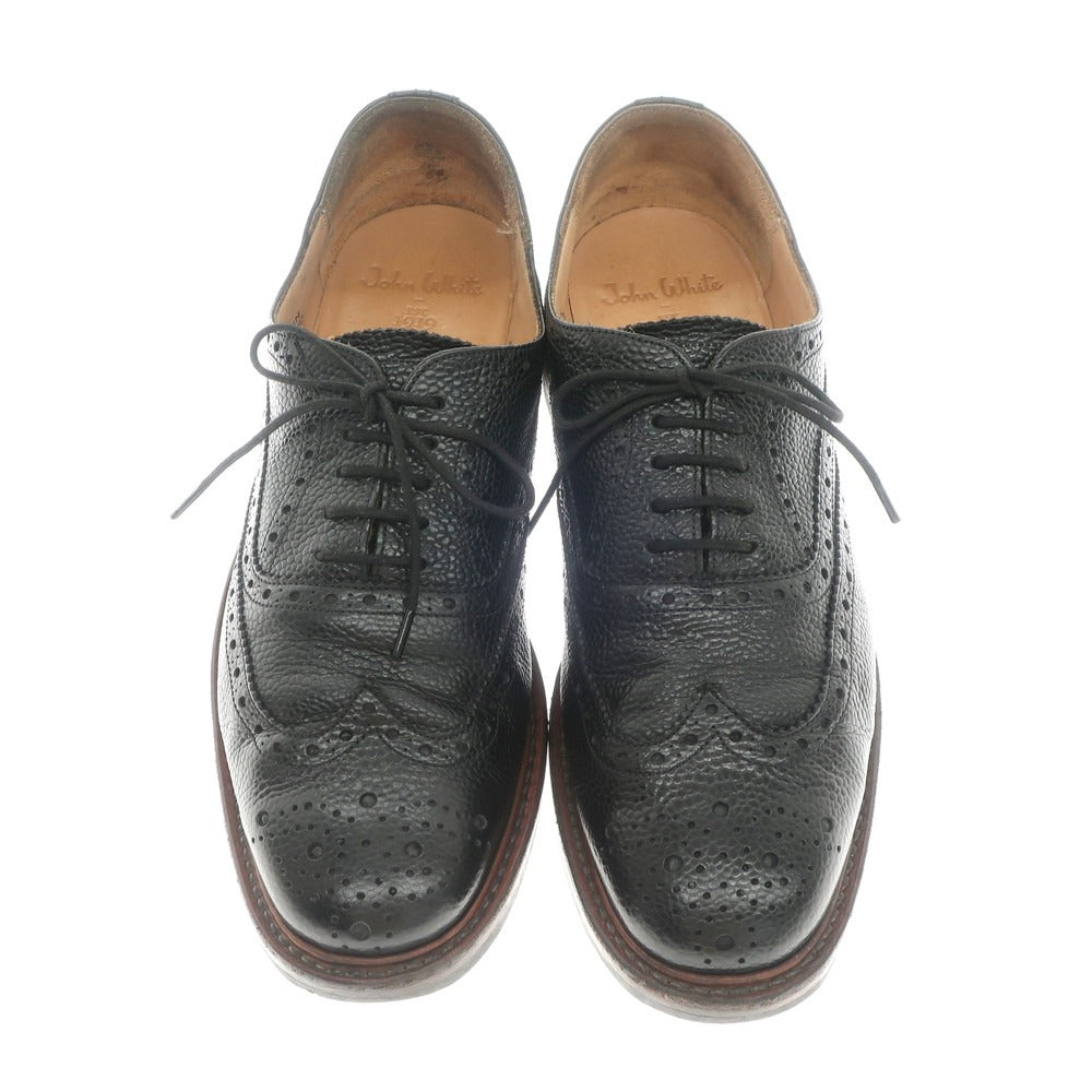 [Used] John White Country Calf Wingtip Dress Shoes Black [6.5] [Condition Rank B] [Men&