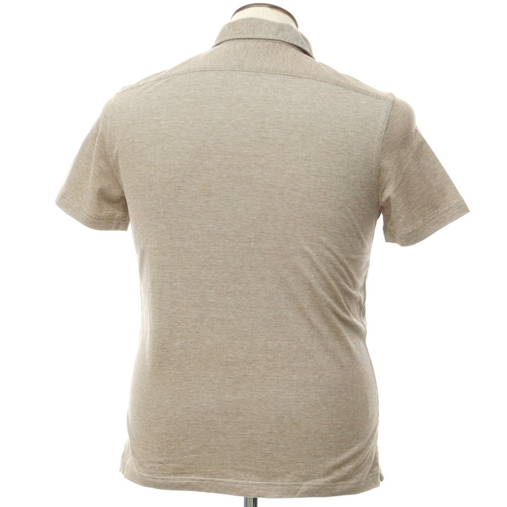 [Used] GUY ROVER Pique Cotton Short Sleeve Polo Shirt Khaki Beige x White [L] [Condition Rank B] ​​[Men&