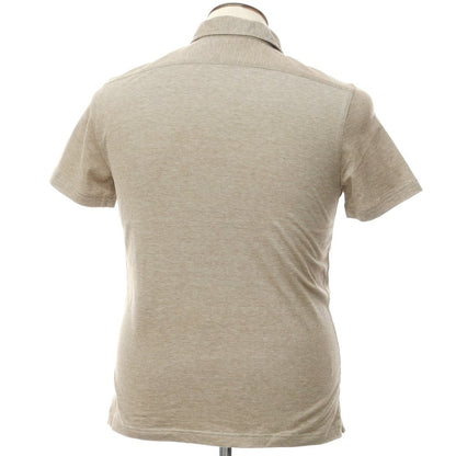 [Used] GUY ROVER Pique Cotton Short Sleeve Polo Shirt Khaki Beige x White [L] [Condition Rank B] ​​[Men&