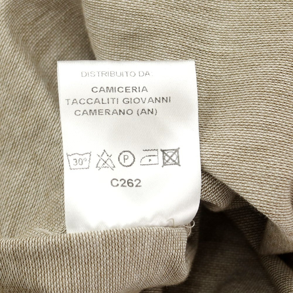[Used] GUY ROVER Pique Cotton Short Sleeve Polo Shirt Khaki Beige x White [L] [Condition Rank B] ​​[Men&
