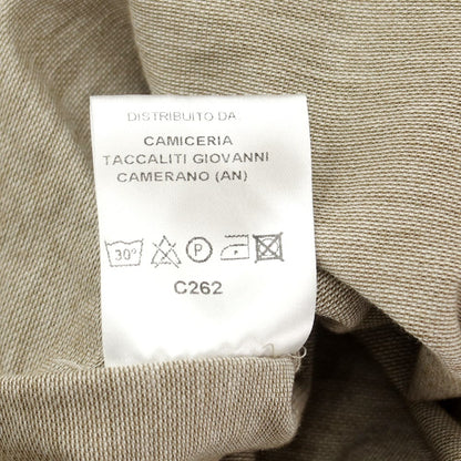 [Used] GUY ROVER Pique Cotton Short Sleeve Polo Shirt Khaki Beige x White [L] [Condition Rank B] ​​[Men&