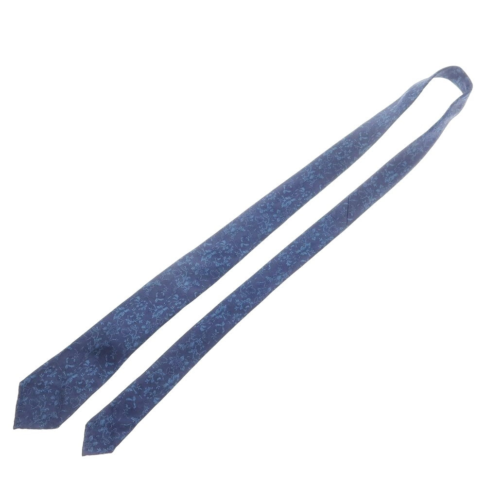 【中古】タイユアタイ TIE YOUR TIE シルク フラワー柄ネクタイ ネイビー【 状態ランクB 】【 メンズ 】