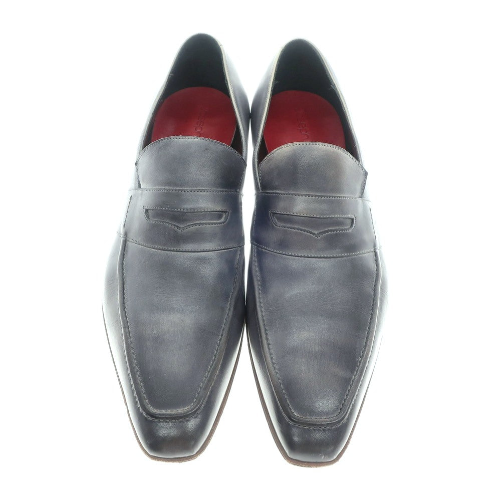 [Used] JOSEPH MALINGE coin loafers, navy grey [8] [Condition: C] [Men&