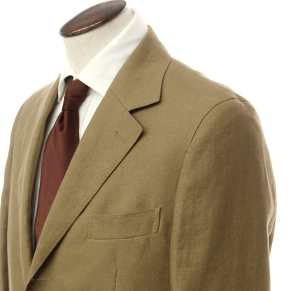 [Used] EDIFICE Linen Set-up 3-Button Suit Khaki [Size 48] [KAK] [S/S] [Condition Rank B] ​​[Men&