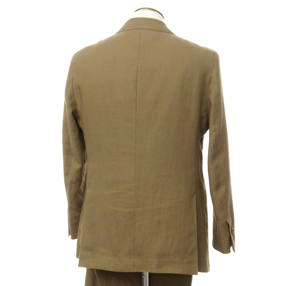 [Used] EDIFICE Linen Set-up 3-Button Suit Khaki [Size 48] [KAK] [S/S] [Condition Rank B] ​​[Men&