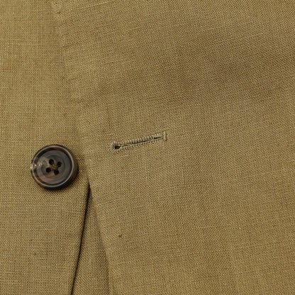 [Used] EDIFICE Linen Set-up 3-Button Suit Khaki [Size 48] [KAK] [S/S] [Condition Rank B] ​​[Men&