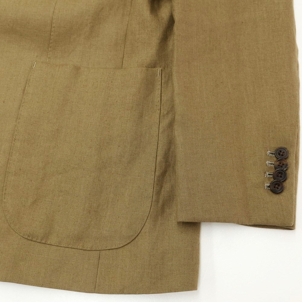 [Used] EDIFICE Linen Set-up 3-Button Suit Khaki [Size 48] [KAK] [S/S] [Condition Rank B] ​​[Men&