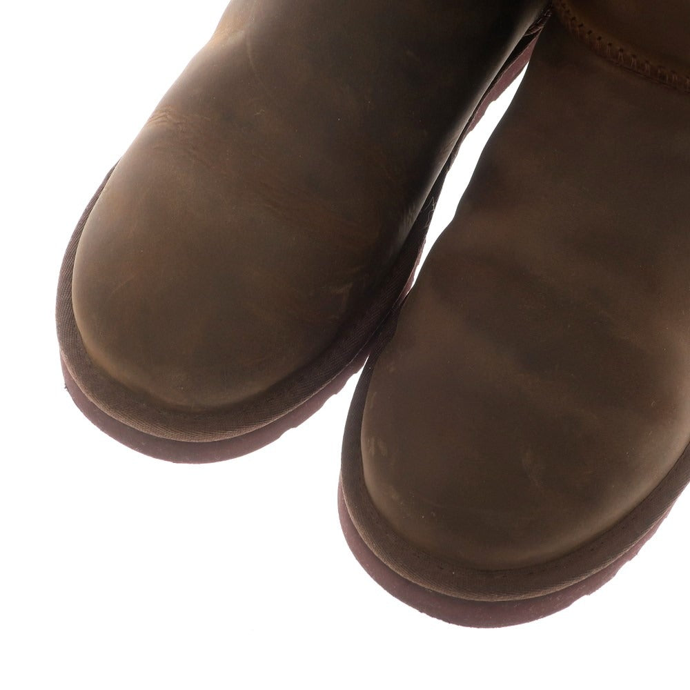 [Used] UGG Classic Mini Oiled Nubuck Leather Sheepskin Boots Brown [27] [Condition Rank C] [Men&