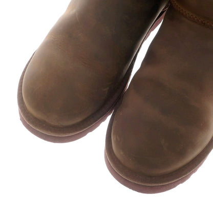 [Used] UGG Classic Mini Oiled Nubuck Leather Sheepskin Boots Brown [27] [Condition Rank C] [Men&