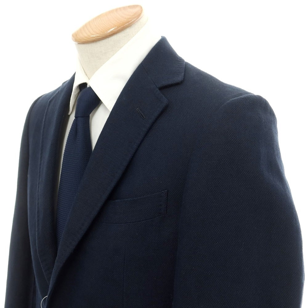 [Used] Mitsumine Cotton Linen 3B Set Up 3 Button Suit Navy [YA4/76] [Condition Rank C] [Men&