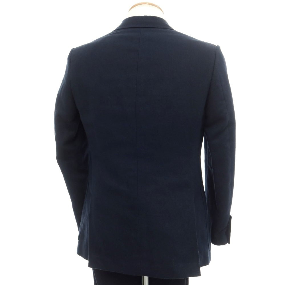 [Used] Mitsumine Cotton Linen 3B Set Up 3 Button Suit Navy [YA4/76] [Condition Rank C] [Men&