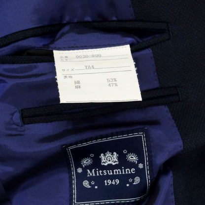 [Used] Mitsumine Cotton Linen 3B Set Up 3 Button Suit Navy [YA4/76] [Condition Rank C] [Men&