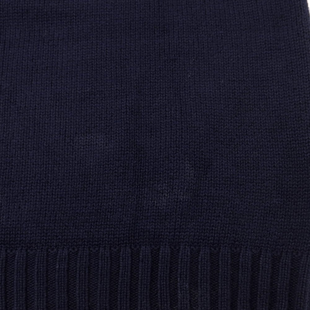 [Used] Polo Ralph Lauren mid-gauge cotton Stars and Stripes crew neck knit, navy [XS] [Condition: C] [Men&