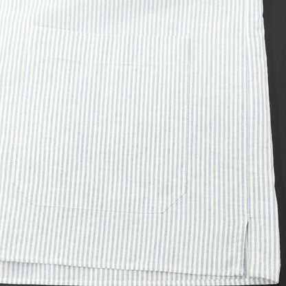 [Used] Gucci Oxford cotton striped short sleeve open collar shirt, white x blue [44] [Condition rank A] [Men&