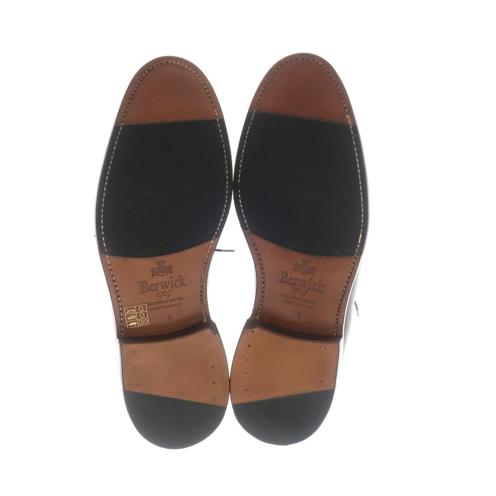 [Used] [Unused] Berwick BERWICK 3680 Plain Toe Dress Shoes Dark Brown [9] [Condition Rank S] [Men&