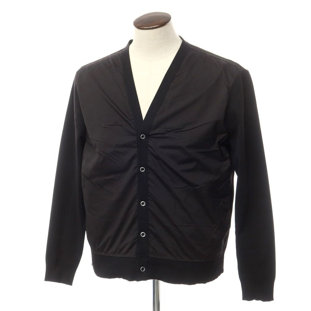 [Used] AQUARAMA Nylon Switch Knit Cardigan Black [50] [Condition Rank C] [Men&