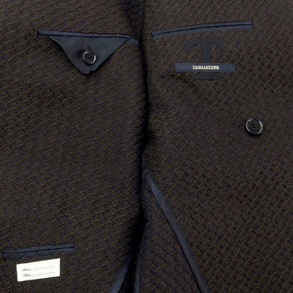 [Used] TAGLIATORE Wool double-breasted jacket, dark brown x navy [46 7R] [Condition rank A] [Men&