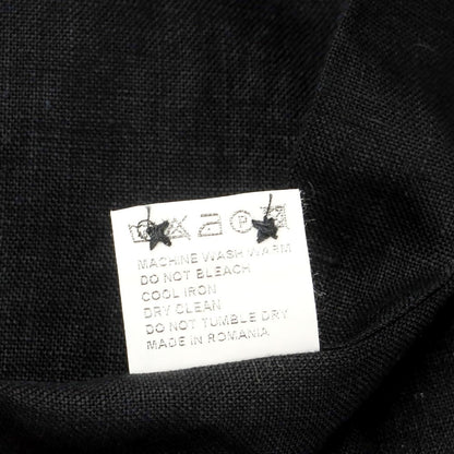 【中古】クイード QJD リネン ワイドカラーシャツ ブラック【 38 】【 状態ランクB 】【 メンズ 】