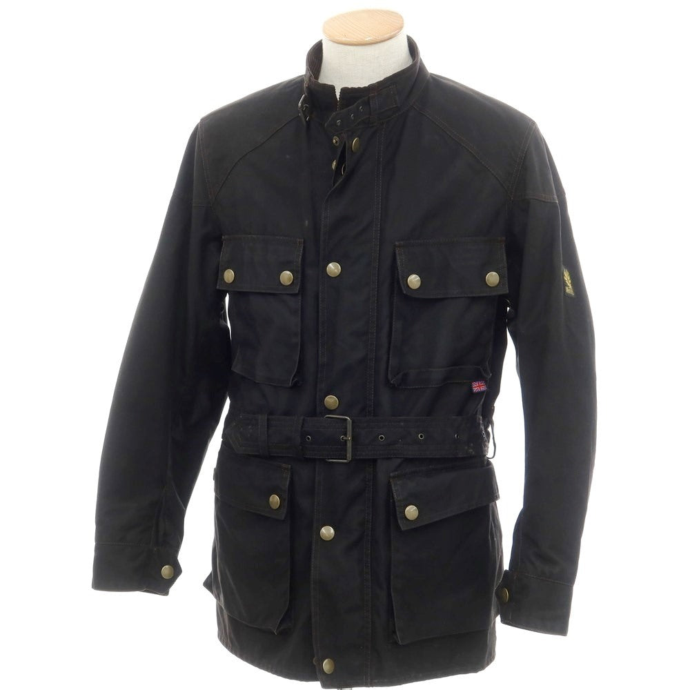 【中古】ベルスタッフ BELSTAFF オイルドコットン スタンドカラーブルゾン ブラック【 S 】【 状態ランクB 】【 メンズ 】