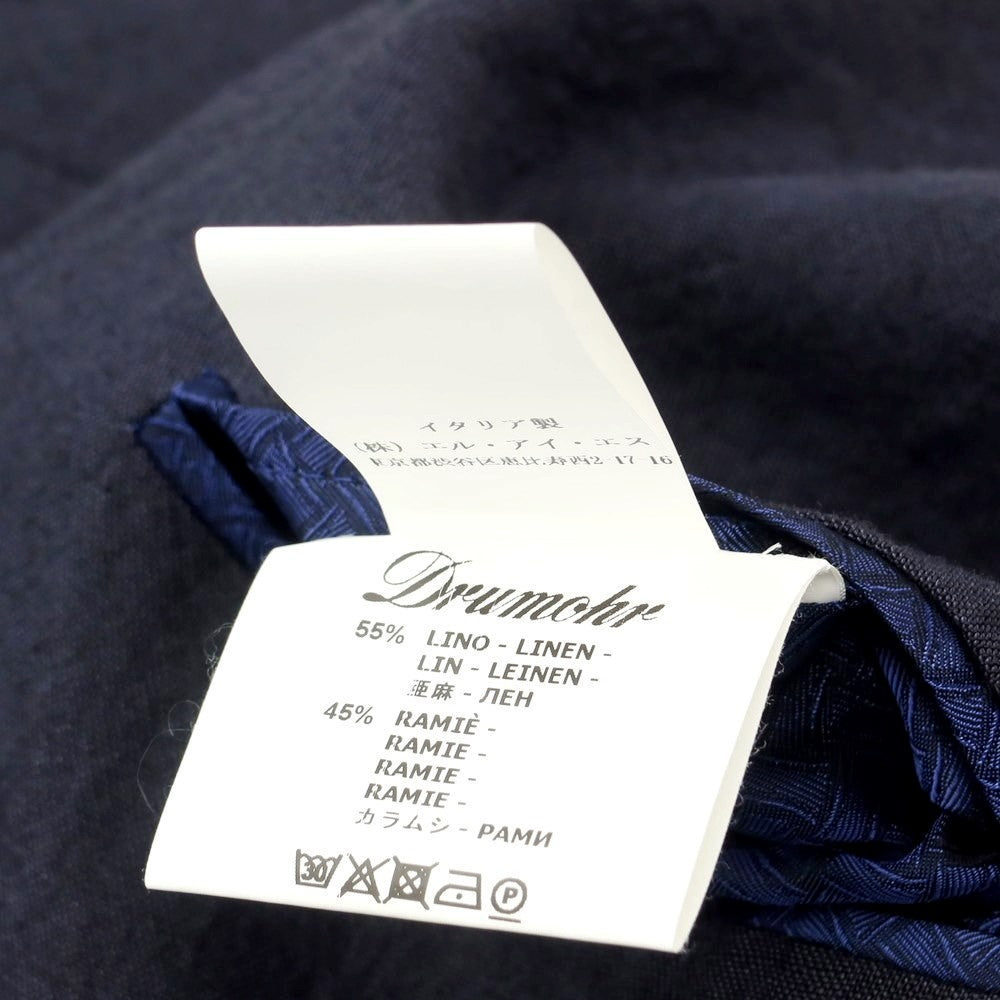 [Used] [Unused] Drumohr Linen Casual Jacket Grayish Navy [46] [Condition Rank S] [Men&