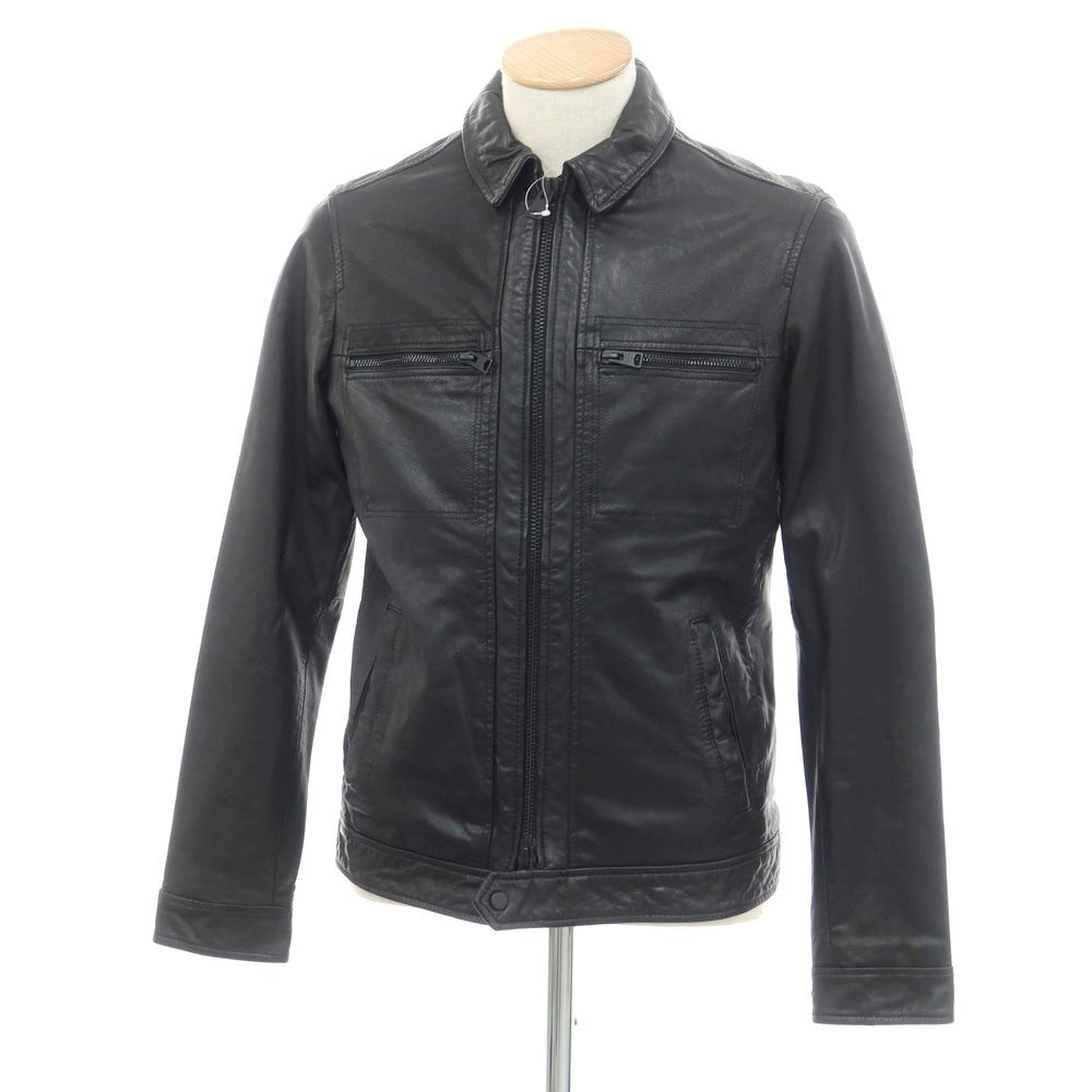 【中古】オールセインツ AllSaints ゴートレザー ジップアップ レザーブルゾン ブラック【 XS 】【 状態ランクB 】【 メンズ 】