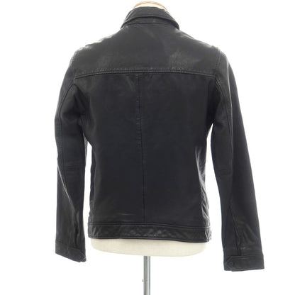 【中古】オールセインツ AllSaints ゴートレザー ジップアップ レザーブルゾン ブラック【 XS 】【 状態ランクB 】【 メンズ 】