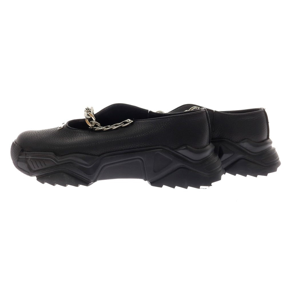 [Used] MIKAGE SHIN Leather Chain Slip-on Sneakers Black [26] [Condition Rank B] [Men&