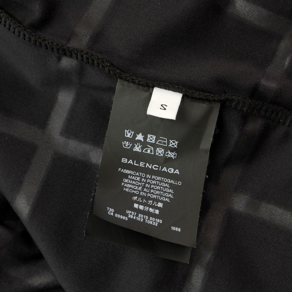 [Used] BALENCIAGA Jersey polyester check zip-up blouson Black [S] [Condition rank C] [Men&