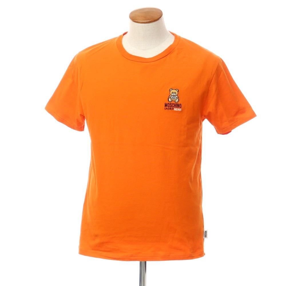 [Used] Moschino MOSCHINO stretch cotton embroidered short sleeve T-shirt orange [M] [Condition rank B] [Men&