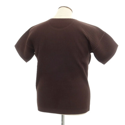 [Used] Homme Plissé Issey Miyake Spring/Summer 2024 Pleated Short Sleeve T-Shirt Dark Brown [No Label (L)] [Condition Rank A] [Men&