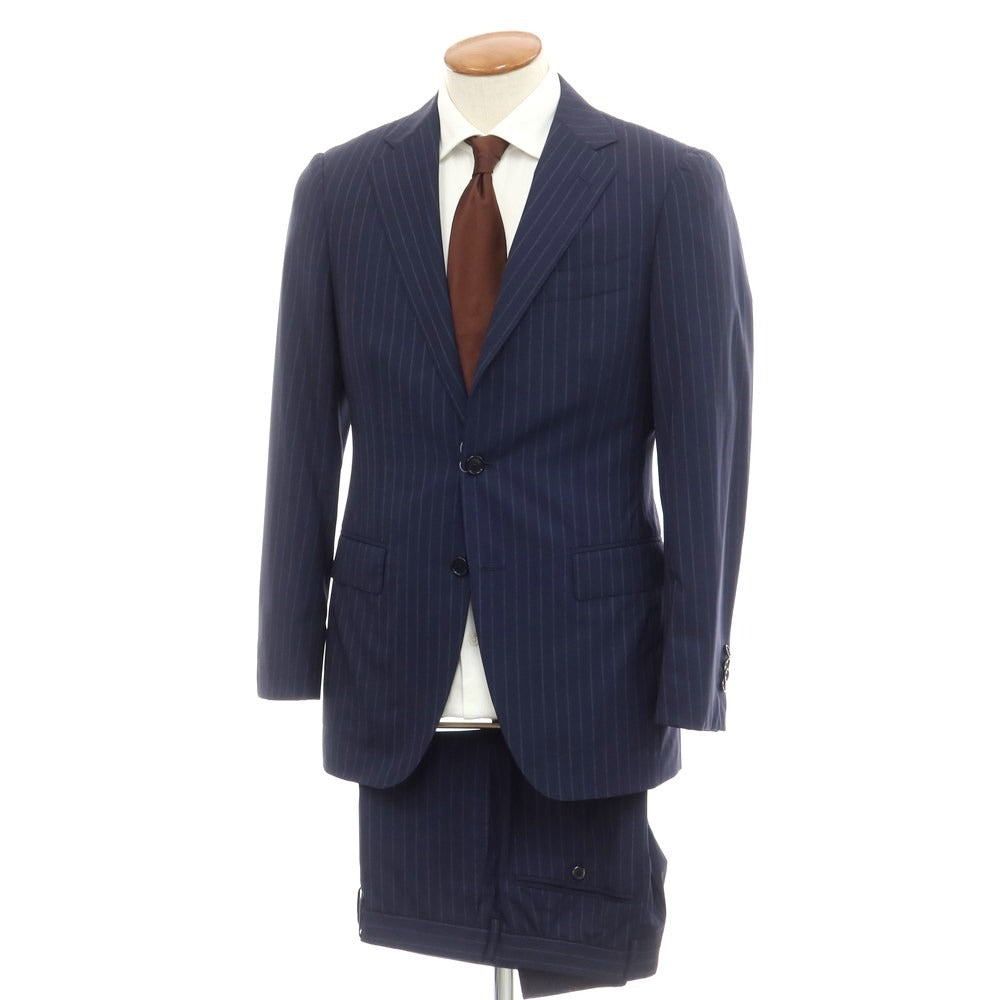 [Used] BEAMS F Wool Stripe Set-up 3-Button Suit Navy [Size 46] [NVY] [S/S] [Condition Rank B] ​​[Men&