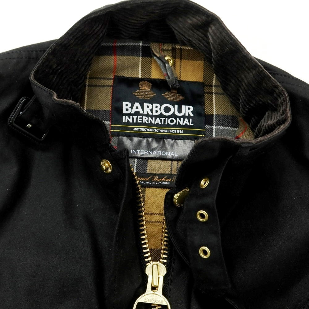 【中古】バブアー バーブァー Barbour International Wax Jacket ワックスコットン フィールドジャケット ブラック【 38 】【 状態ランクB 】【 メンズ 】