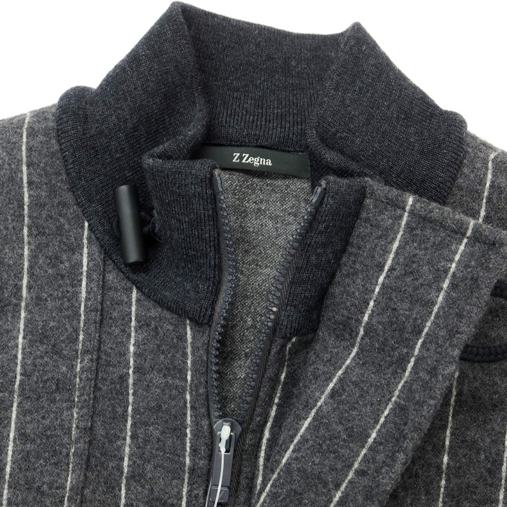 【中古】ジーゼニア Z Zegna ウール ストライプ スイングトップ グレー【 M 】【 状態ランクB 】【 メンズ 】