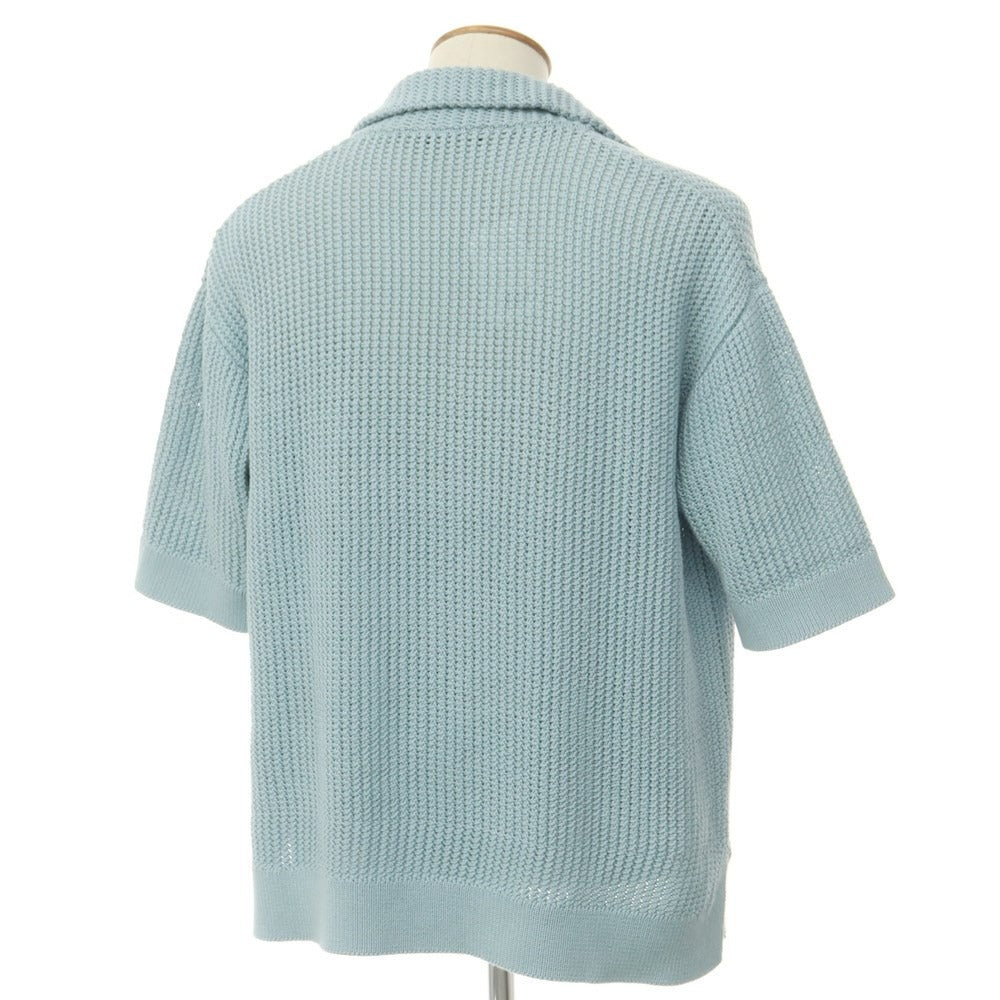 [Used] Roberto Collina ROBERTO COLLINA Mid-gauge cotton short-sleeve skipper knit Light blue [46] [Condition rank C] [Men&