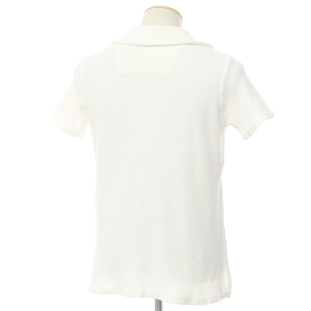 [Used] THE GIGI pile cotton short sleeve skipper polo shirt white [XS] [Condition rank B] [Men&