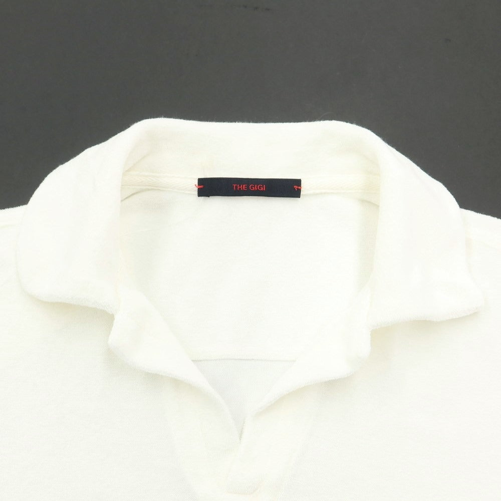 [Used] THE GIGI pile cotton short sleeve skipper polo shirt white [XS] [Condition rank B] [Men&