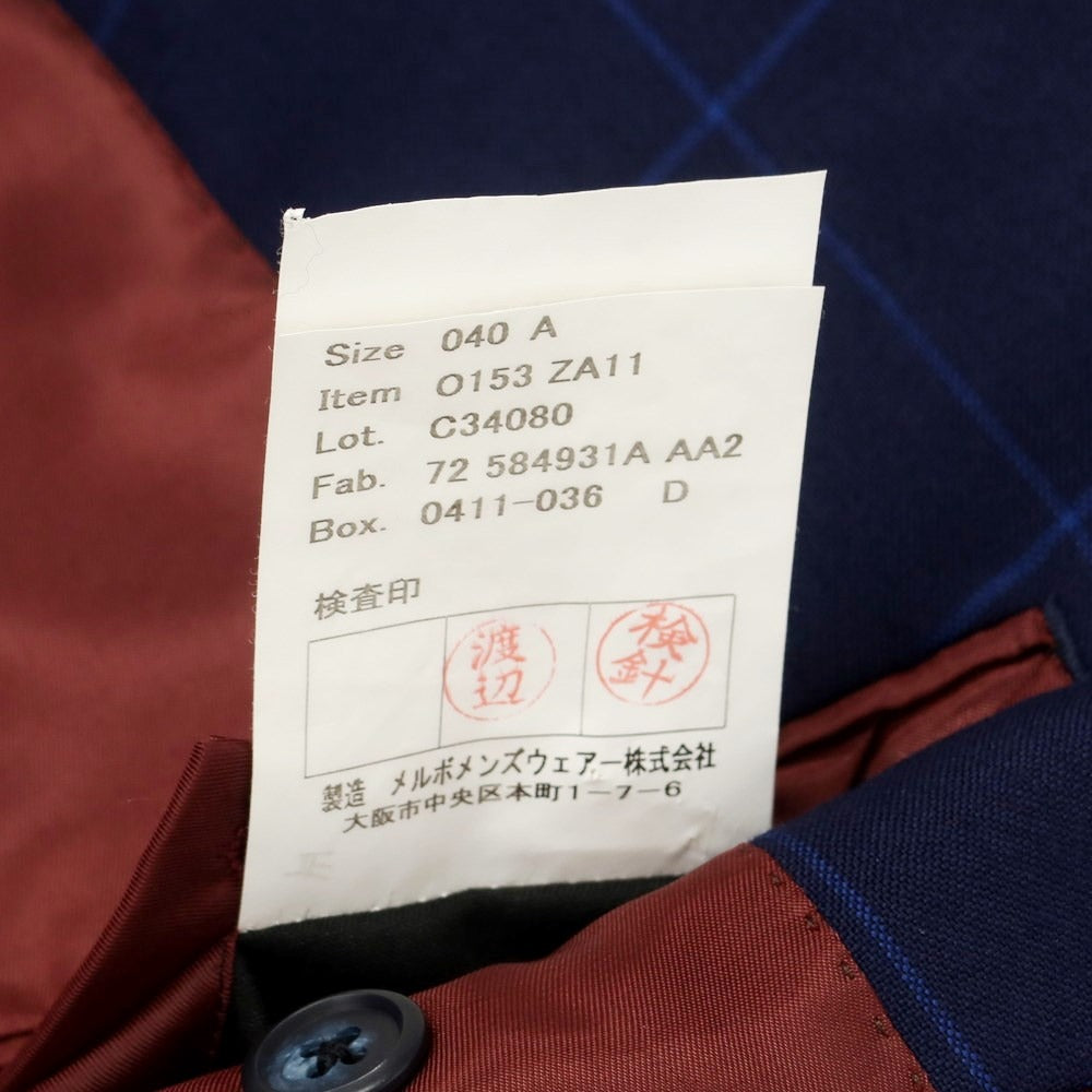 [Used] Azabu tailor wool set-up 2-button suit navy x blue [size 40/79] [NVY] [S/S] [Condition rank B] ​​[Men&