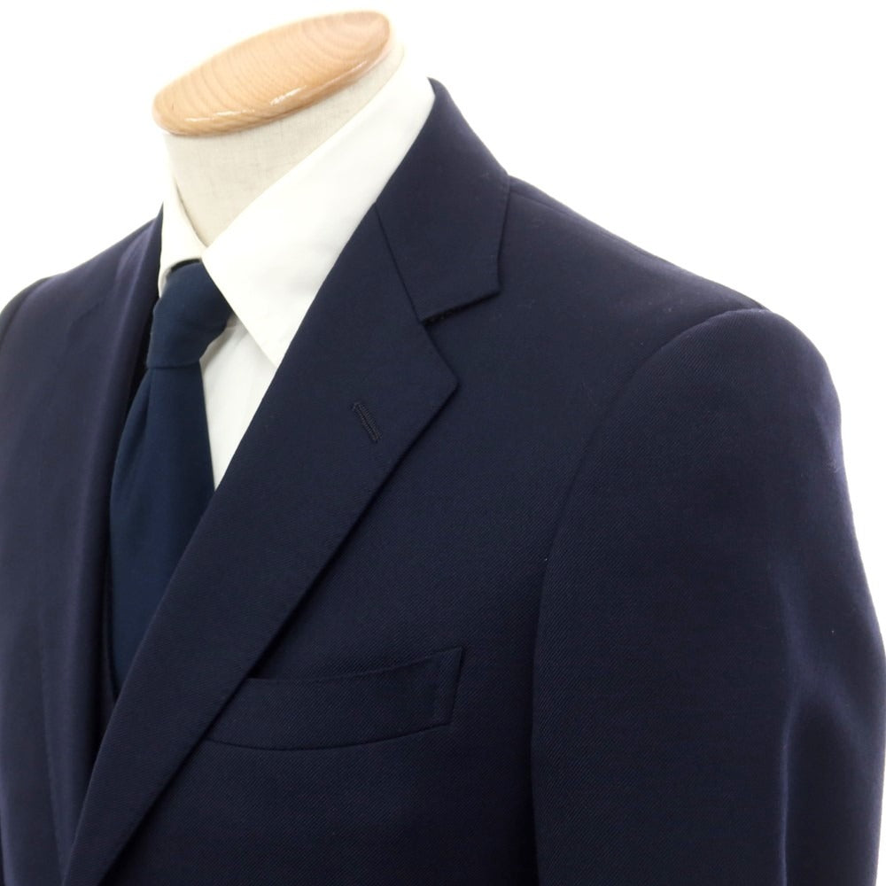 【中古】アザブテーラー azabu tailor ウール スリーピース 2つボタンスーツ ネイビー【 40/79 】【 状態ランクB 】【 メンズ 】