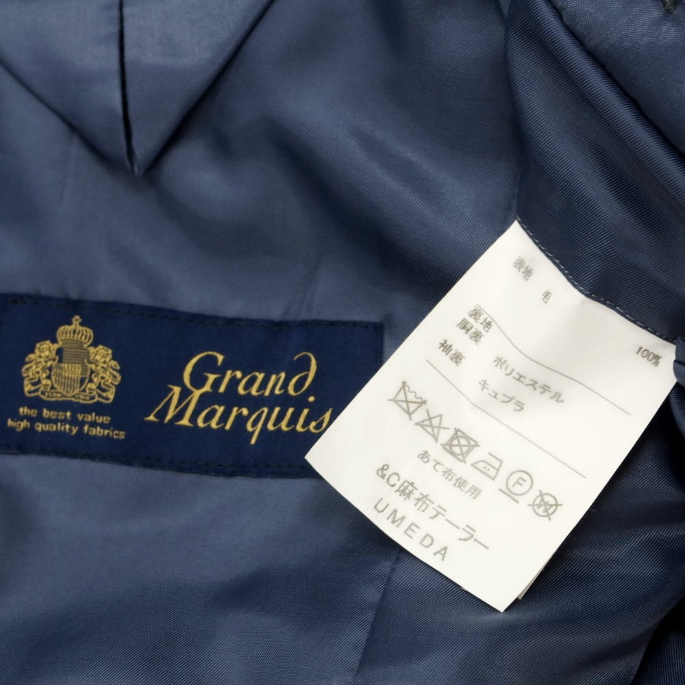 【中古】アザブテーラー azabu tailor ウール スリーピース 2つボタンスーツ ネイビー【 40/79 】【 状態ランクB 】【 メンズ 】