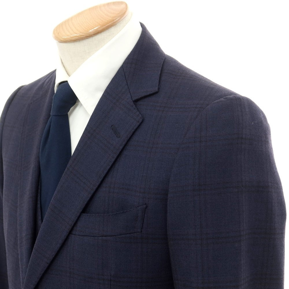 【中古】アザブテーラー azabu tailor ウール スリーピース 2つボタンスーツ ネイビー【 40/79 】【 状態ランクB 】【 メンズ 】