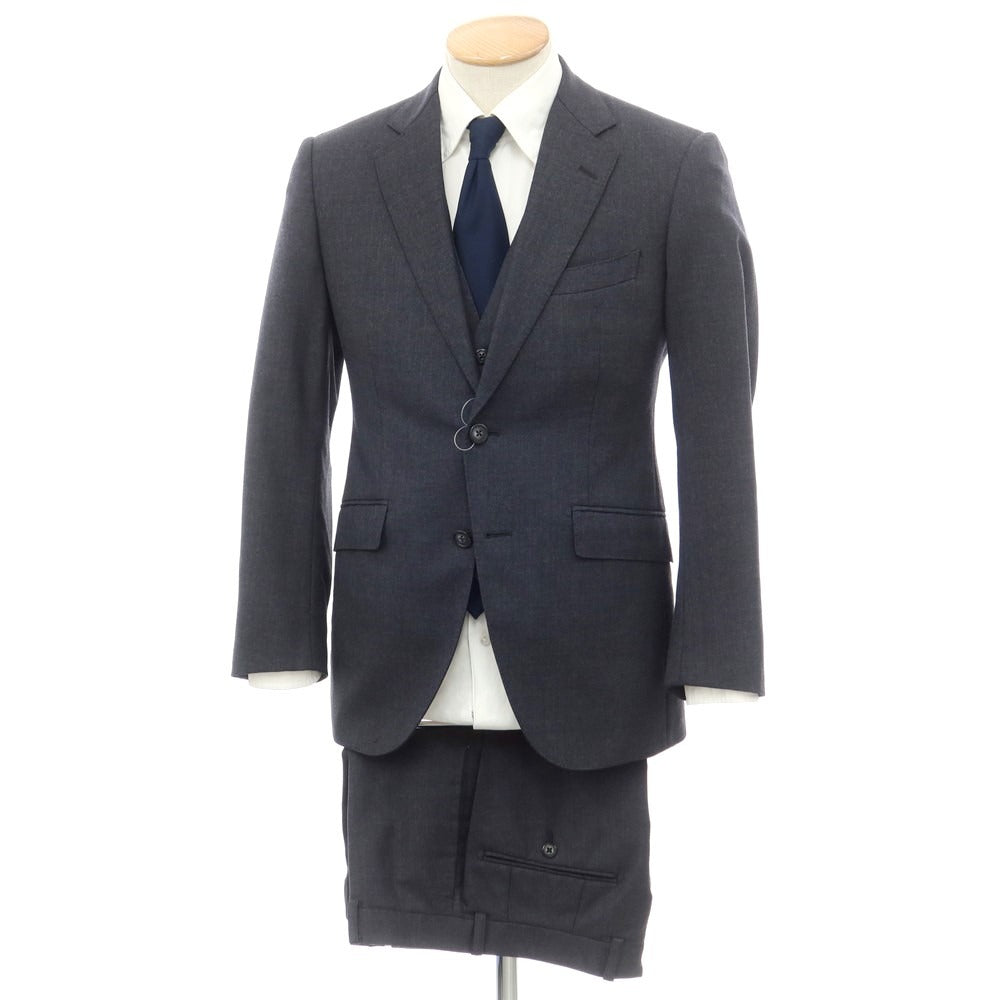 【中古】アザブテーラー azabu tailor ウール スリーピース 2つボタンスーツ グレー【 40/79 】【 状態ランクB 】【 メンズ 】