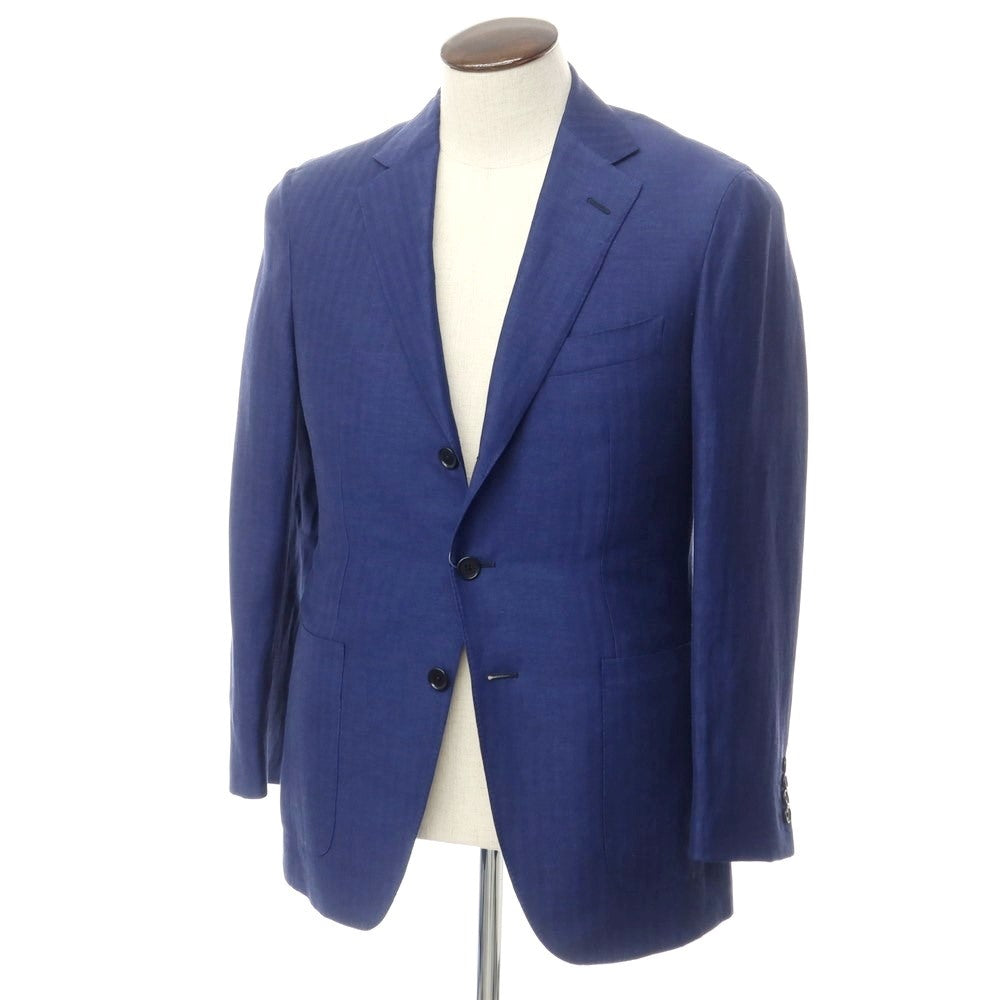 [Used] Raffaele Caruso Wool linen tailored jacket Navy blue [48] [Condition rank B] [Men&