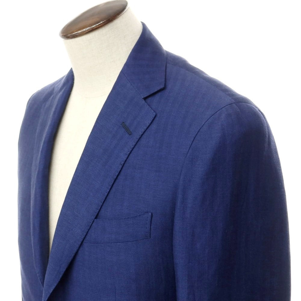 [Used] Raffaele Caruso Wool linen tailored jacket Navy blue [48] [Condition rank B] [Men&