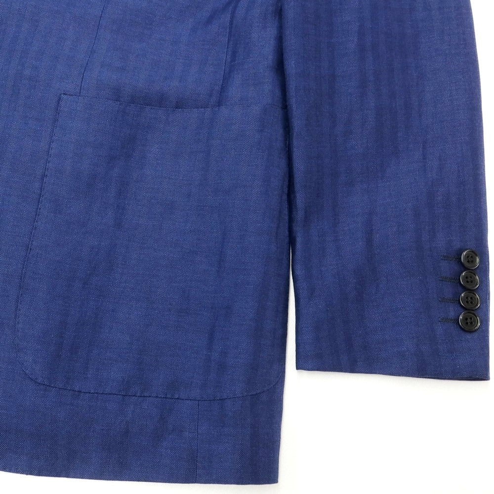 [Used] Raffaele Caruso Wool linen tailored jacket Navy blue [48] [Condition rank B] [Men&