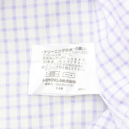 [Used] Simon Carter SIMON CARTER Cotton Check Short Sleeve Shirt White x Purple [40] [Condition Rank B] [Men&