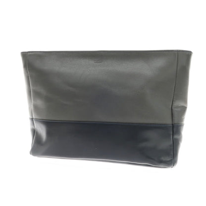 [Used] Tusting Leather Clutch Bag Gray x Dark Navy [Condition Rank C] [Men&